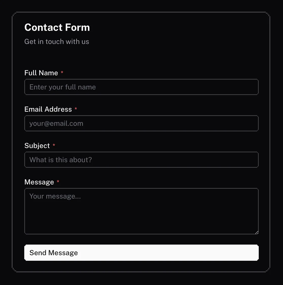 A hosted contact form