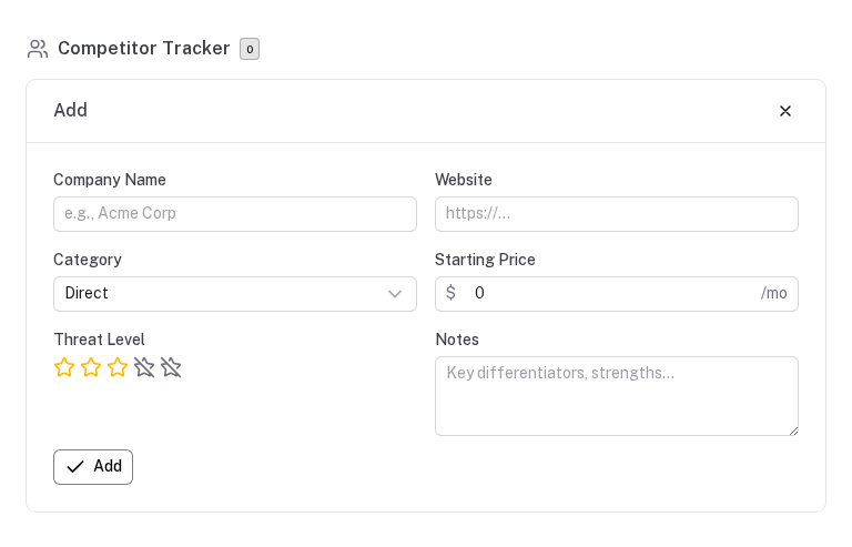 The inline add form of a collection, built from its fields